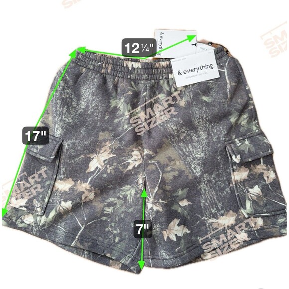& Everything Men's Athletic Soft Fleece Camo Pattern Cotton Blend Sweat Shorts S - Picture 6 of 6